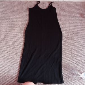 Black ribbed dress